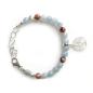Preview: Aquamarin Rhodonit Lebensbaum Armband