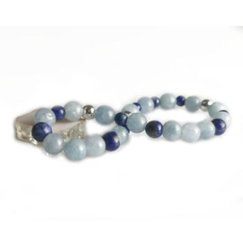Aquamarin Lapislazuli Armband