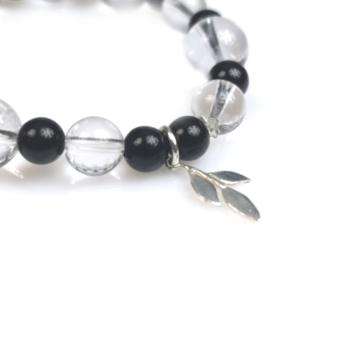 Bergkristall Onyx Armband