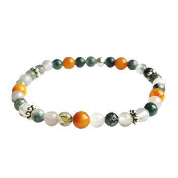 Bernstein Moosachat Armband NATURE BASED