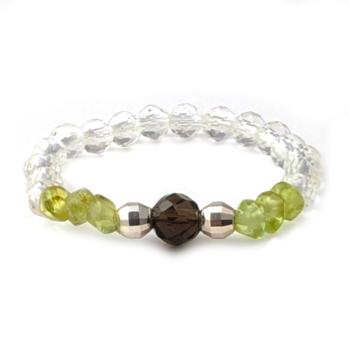 Peridot Rauchquarz Bergkristall
