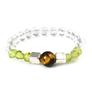 Peridot Rauchquarz Bergkristall Ring