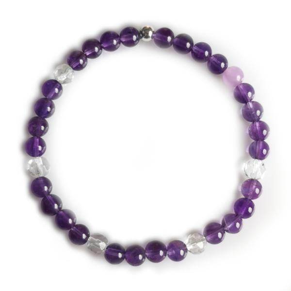 Amethyst Bergkristall Jade Armband