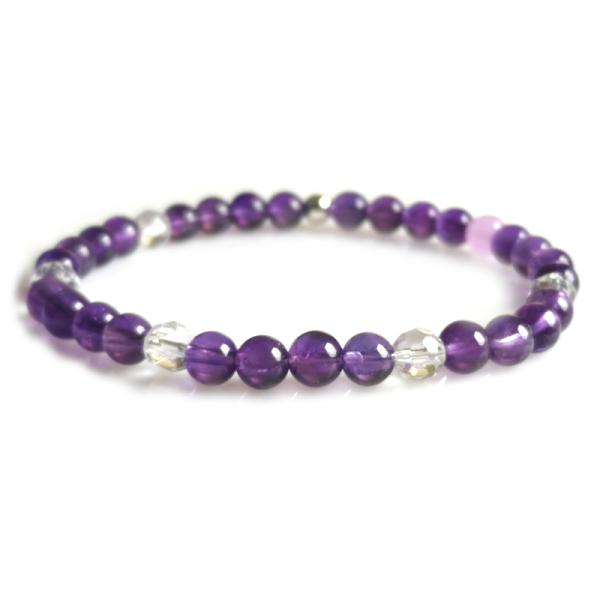 Amethyst Bergkristall Jade Armband