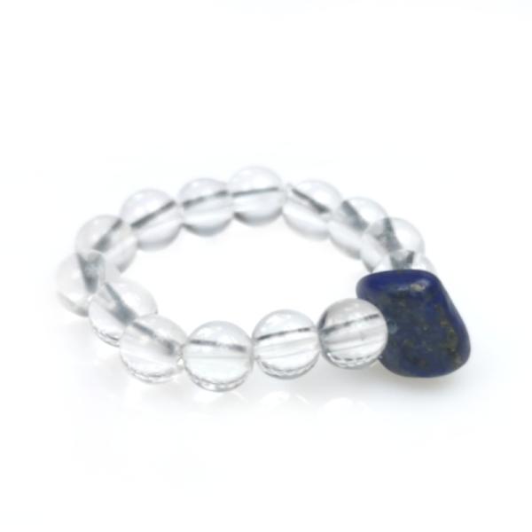 Bergkristall Lapislazuli Ring