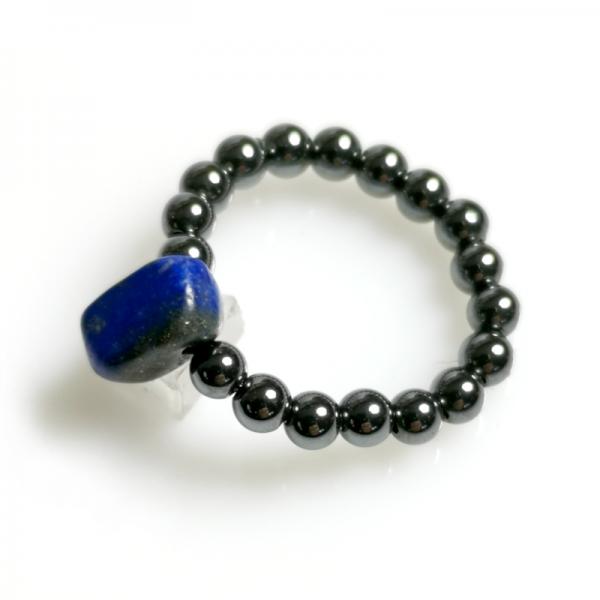 Hämatit Ring Lapislazuli