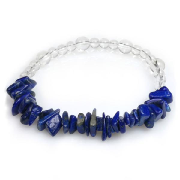 Lapislazuli Bergkristall Armband