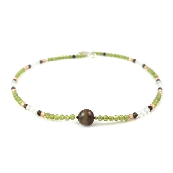 Jade Kette weiß vorne