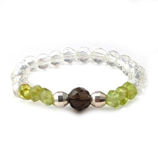 Peridot Rauchquarz Bergkristall