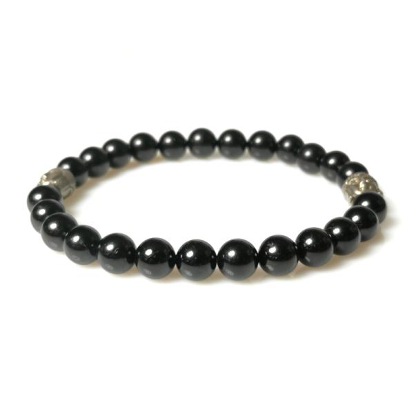 schwarzer Turmalin Buddha Armband