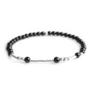 Armband schwarzer Turmalin MORSECODE MESSAGE
